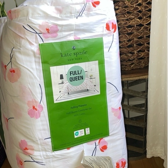 🌸Kate Spade Falling Poppies Comforter Set 🌸 NWT! Full/Queen Size - Picture 10 of 16